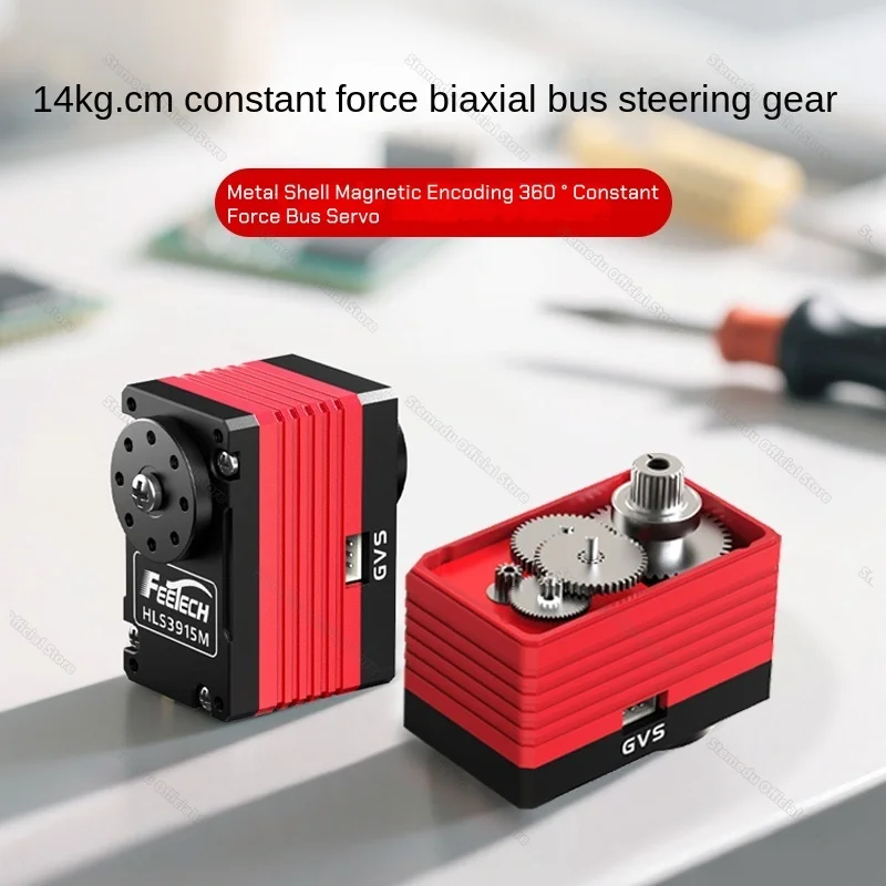 Feetech 14 кг 12 В HL-3915-C001 Магнитное кодирование без сердечника Двухосевой цельнометаллический робот с кольцом тока для контроля силы TTL Servo 360 ° 
Feetech 14 кг 12 В HL-3915-C001 Магнитное кодирование без сердечника Двухосевой цельнометаллический робот с кольцом тока для контроля силы TTL Servo 360 °