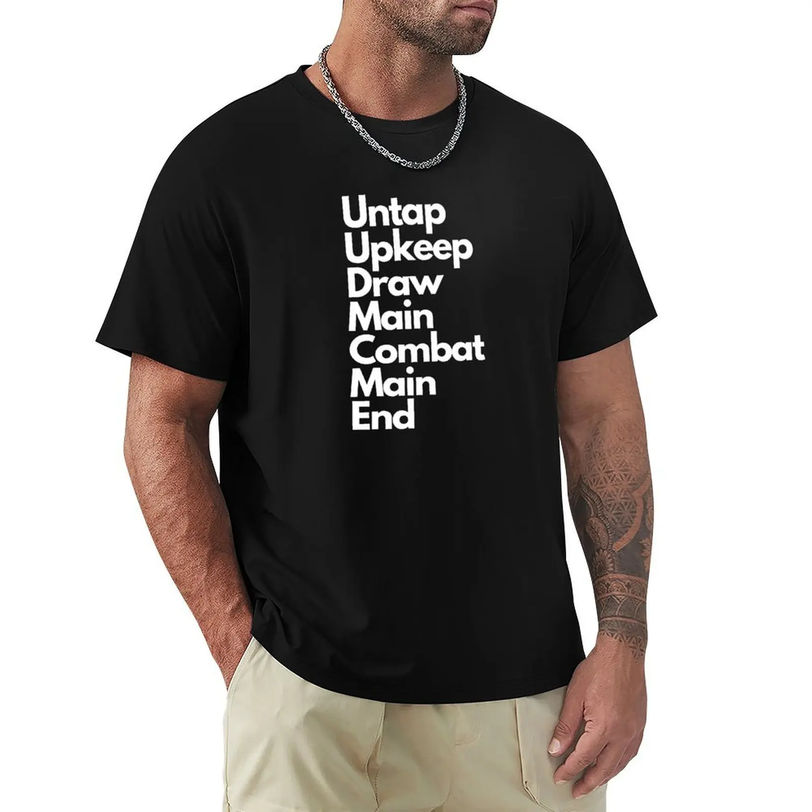 MTG Essential - Untap, Upkeep, Draw, ... in white T-Shirt Independence Day Short Sleeve T-Shirt
MTG Essential - Untap, Upkeep, Draw, ... in white T-Shirt Independence Day Short Sleeve T-Shirt
