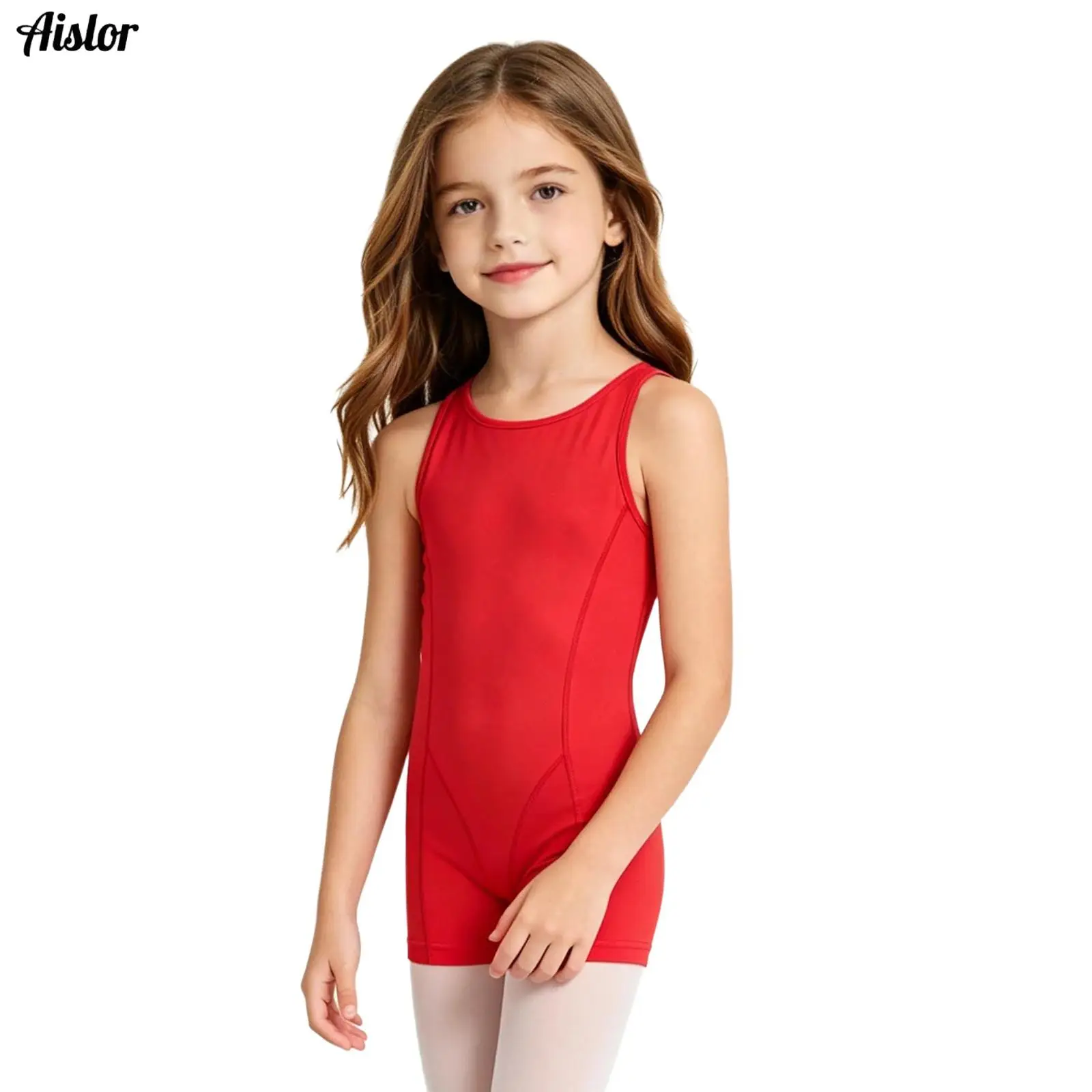 Girls Sleeveless Gymnastics Leotards Shorty Unitard Kids Ballet Practice Round Neck Tank Biketard Work Out Suits Dancewear
Girls Sleeveless Gymnastics Leotards Shorty Unitard Kids Ballet Practice Round Neck Tank Biketard Work Out Suits Dancewear