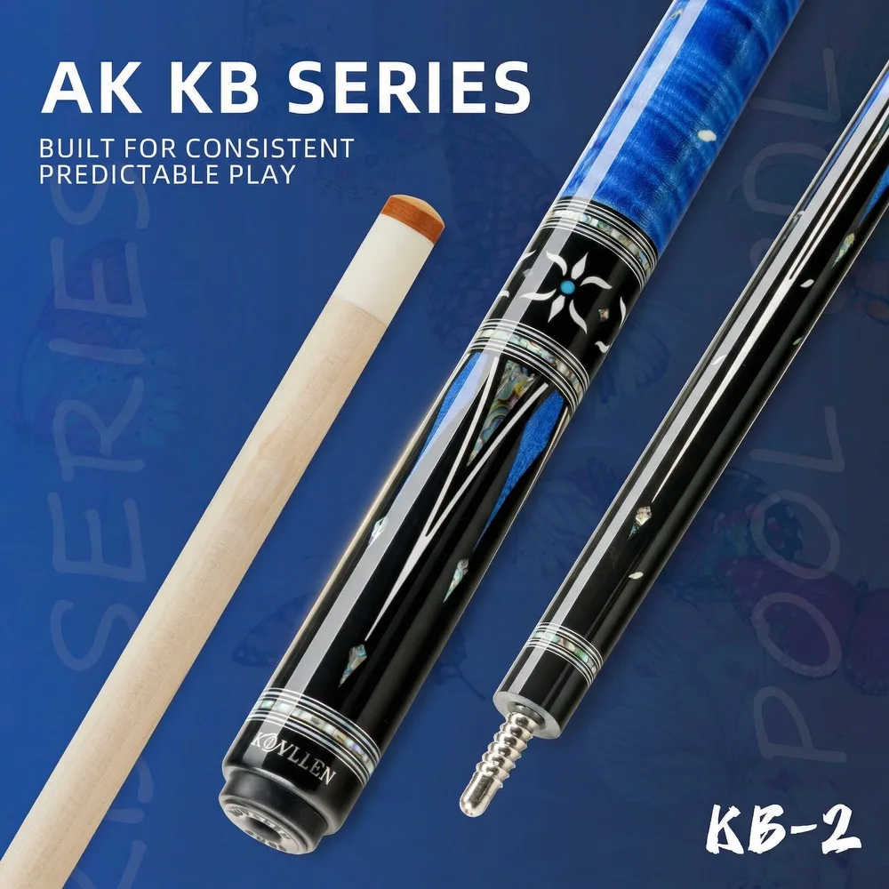KONLLEN Pool Cue Carbon Fiber Shaft Ebony Abalone Inlay 1/2 Split Billiard Cue Low Deflection Pro Taper Snooker Stick 12.5mm Tip
KONLLEN Pool Cue Carbon Fiber Shaft Ebony Abalone Inlay 1/2 Split Billiard Cue Low Deflection Pro Taper Snooker Stick 12.5mm Tip