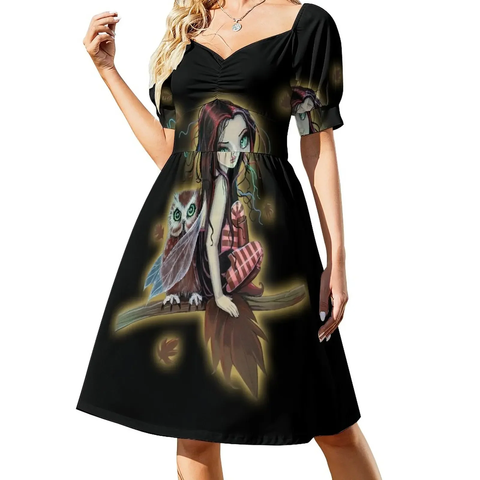 Autumn Owl Cute Big Eye Fairy Art Short-Sleeved Dress summer dresses women 2025 Women's clothing summer dresses womens 2025
Autumn Owl Cute Big Eye Fairy Art Short-Sleeved Dress summer dresses women 2025 Women's clothing summer dresses womens 2025