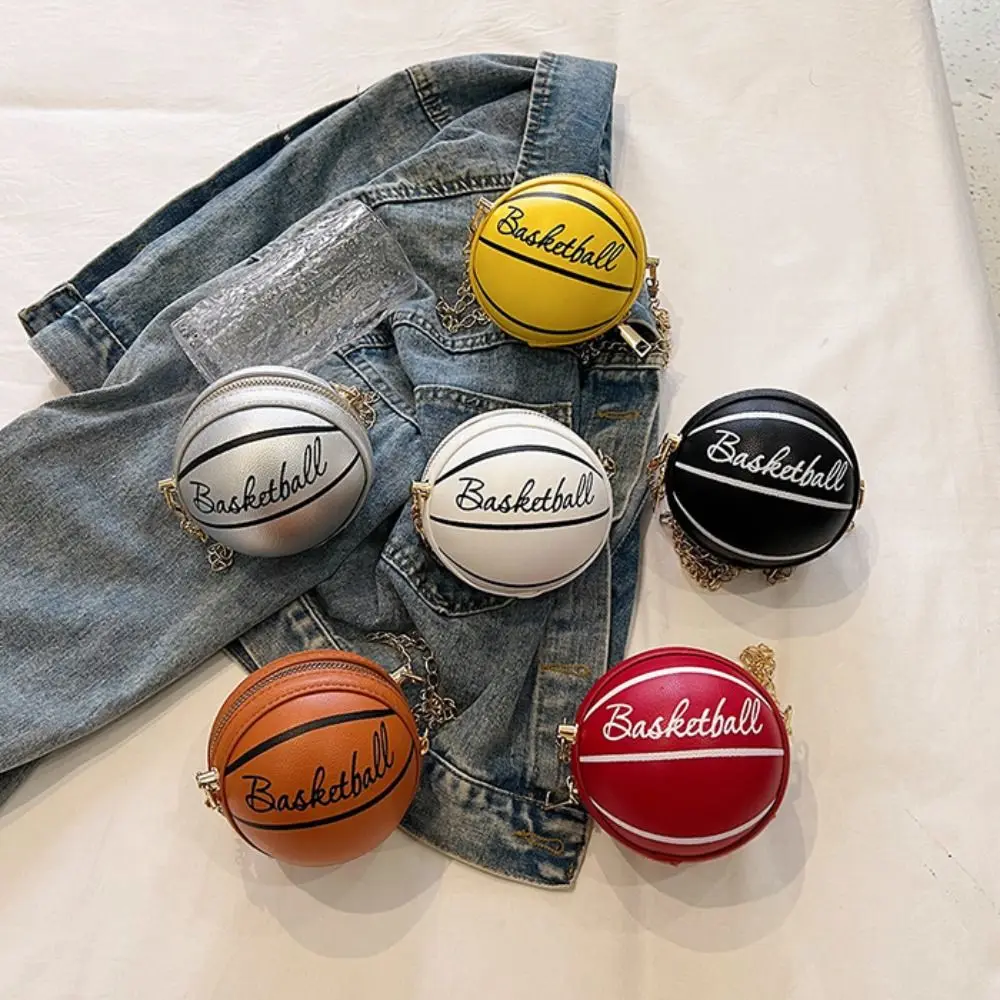 PU Leather Mini Basketball Messenger Bag Purse Handbag Round Crossbody Bag Metal Chain Creative Sports Shoulder Bag Holiday
PU Leather Mini Basketball Messenger Bag Purse Handbag Round Crossbody Bag Metal Chain Creative Sports Shoulder Bag Holiday
