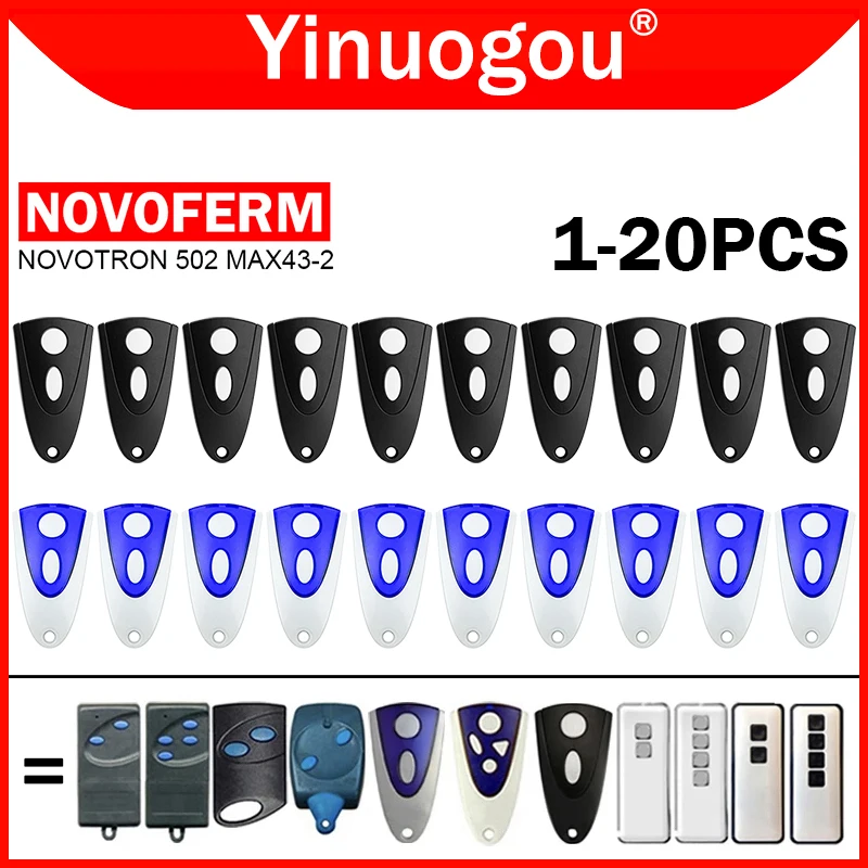 NOVOFERM NOVOTRON 502 MAX43-2 504 MAX43-4 512 MIX 43-2 MINI-NOVOTRON 522 524 MNHS433-02 MNHS433-04 Garage Door Remote Control
NOVOFERM NOVOTRON 502 MAX43-2 504 MAX43-4 512 MIX 43-2 MINI-NOVOTRON 522 524 MNHS433-02 MNHS433-04 Garage Door Remote Control