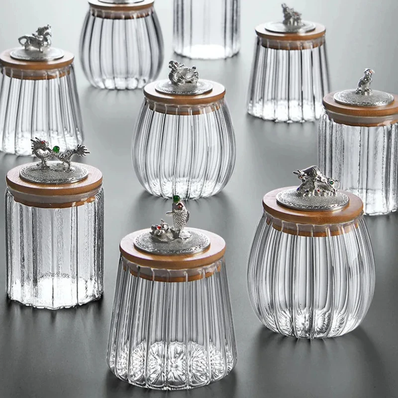 Transparent Glass Tea Pot with Silver Cover - Sealed Jar for Scented Tea - Portable Storage Solution
Transparent Glass Tea Pot with Silver Cover - Sealed Jar for Scented Tea - Portable Storage Solution