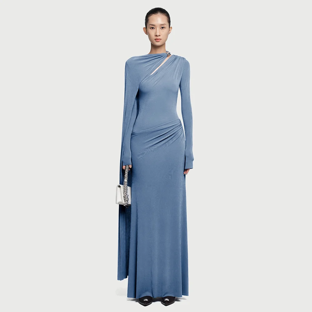 Simple Evening Dresses High Collar Long Sleeves Evening Gowns Pleat Elegant Floor Length Prom Dresses Dress Customized 2026
Simple Evening Dresses High Collar Long Sleeves Evening Gowns Pleat Elegant Floor Length Prom Dresses Dress Customized 2026