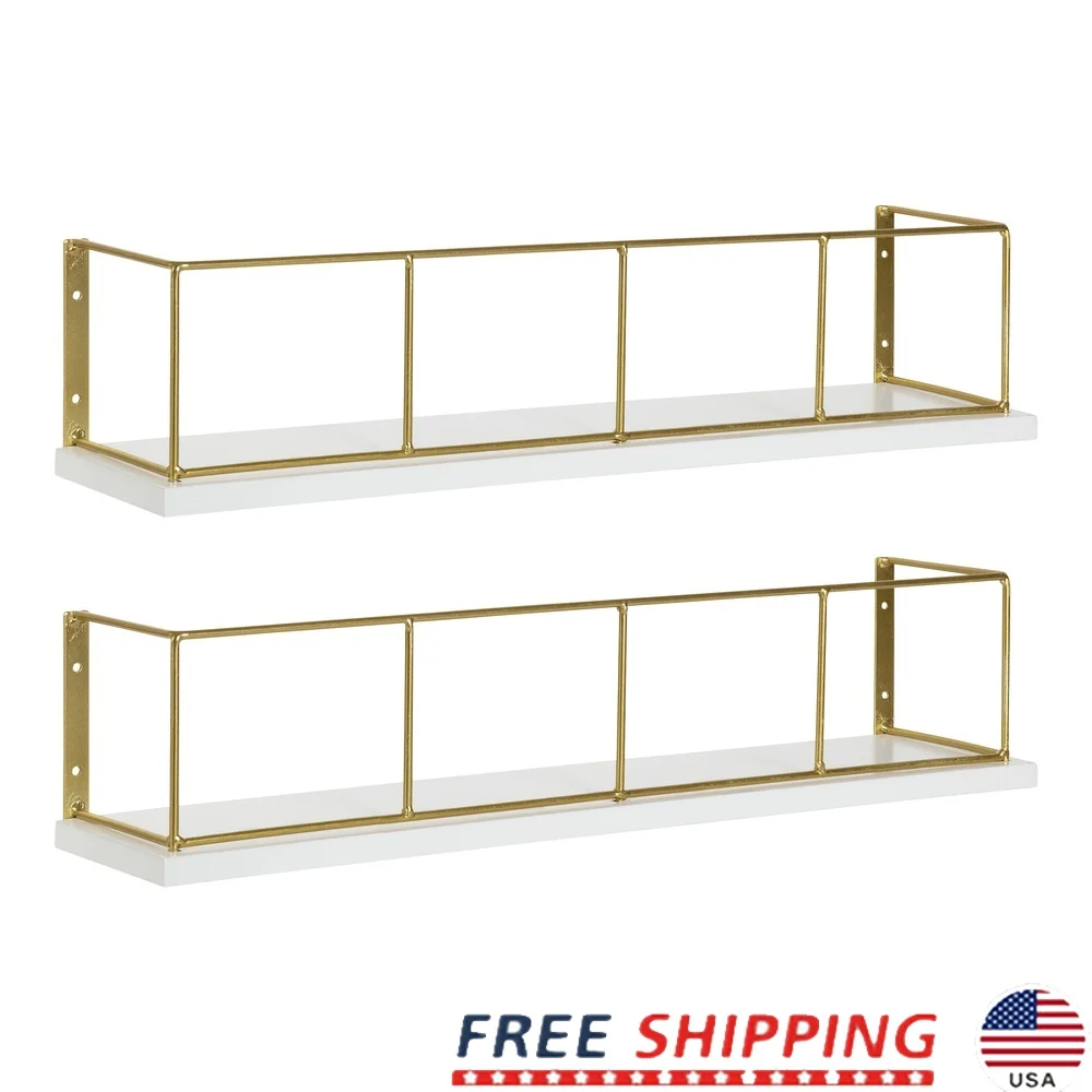 Modern Floating Wall Shelves 2-Pack Metal Wood Display Shelves Home Office Organization Ready to Use Indoor Accent Decor
Modern Floating Wall Shelves 2-Pack Metal Wood Display Shelves Home Office Organization Ready to Use Indoor Accent Decor