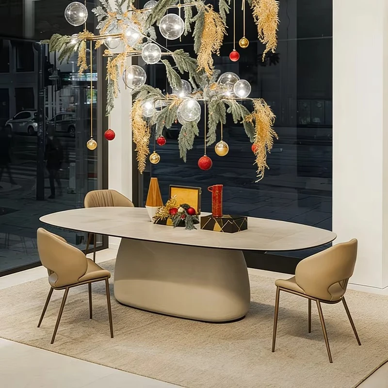&c Contemporary Dining Table Sintered Stone Top and Sculpted MDF Base with Paint Finish Modern Living Room Piece Mesa De Comedor
&c Contemporary Dining Table Sintered Stone Top and Sculpted MDF Base with Paint Finish Modern Living Room Piece Mesa De Comedor