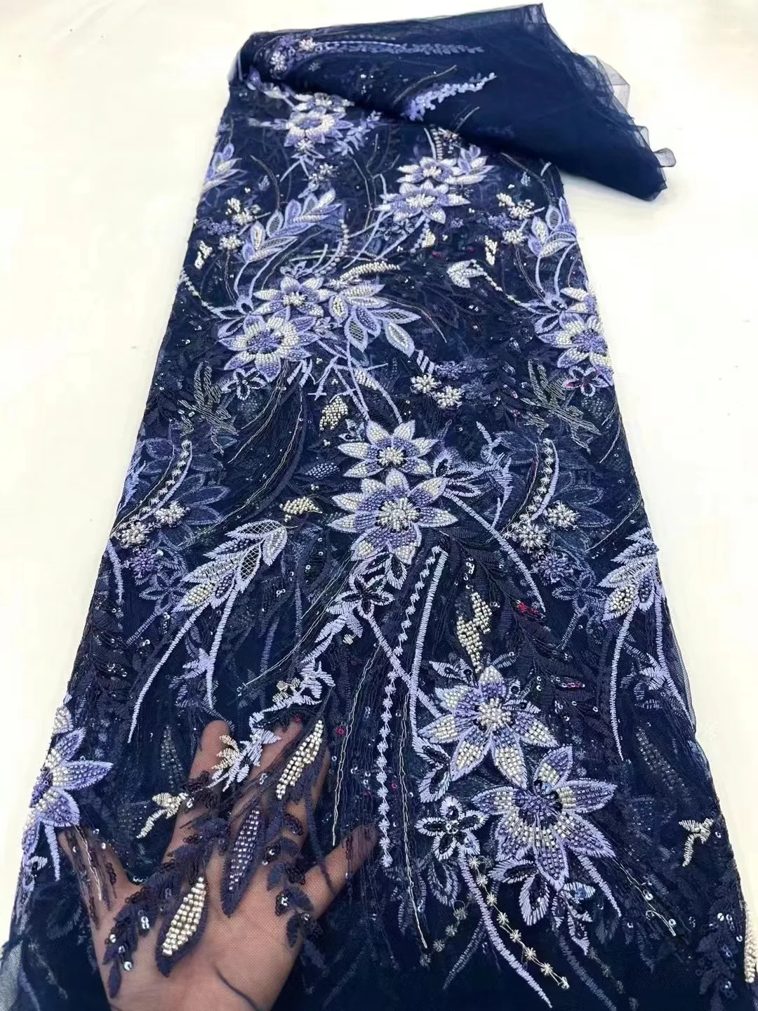 Luxury Sequence Beaded Fabric Lace Pearl Lace Fabric 5 Yards Nigeria On Sale French Sequins Lace Fabric Tulle Lace For Sewing
Luxury Sequence Beaded Fabric Lace Pearl Lace Fabric 5 Yards Nigeria On Sale French Sequins Lace Fabric Tulle Lace For Sewing