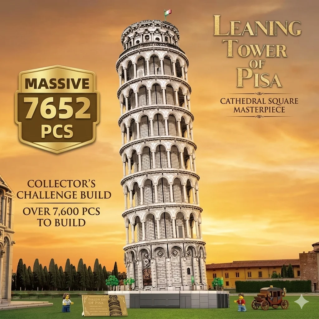 7652PCS Huge Leaning Tower of Pisa Building Blocks Set Micro Bricks Italy Architecture DIY Model Toy Kids Adults Christmas Gift
7652PCS Huge Leaning Tower of Pisa Building Blocks Set Micro Bricks Italy Architecture DIY Model Toy Kids Adults Christmas Gift