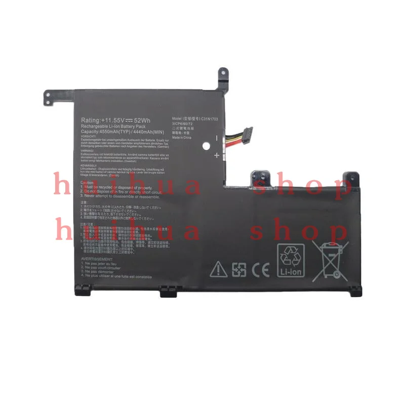 ✅ C31N1703 Аккумулятор для Asus Zenbook Flip UX561U UX561UA UX561UN Q525U 52 Втч 11,55 В
✅ C31N1703 Аккумулятор для Asus Zenbook Flip UX561U UX561UA UX561UN Q525U 52 Втч 11,55 В