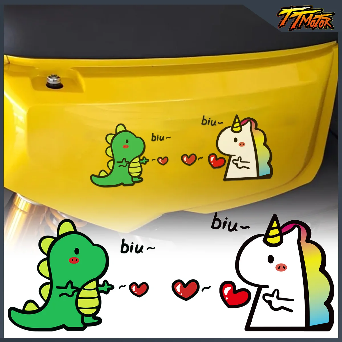Cartoon Cute Dinosaur Unicorn Reflective Vinyl Stickers Car Motorcycle Accessories Decals For VOGE Kawasaki Honda BMW Mercedes
Cartoon Cute Dinosaur Unicorn Reflective Vinyl Stickers Car Motorcycle Accessories Decals For VOGE Kawasaki Honda BMW Mercedes