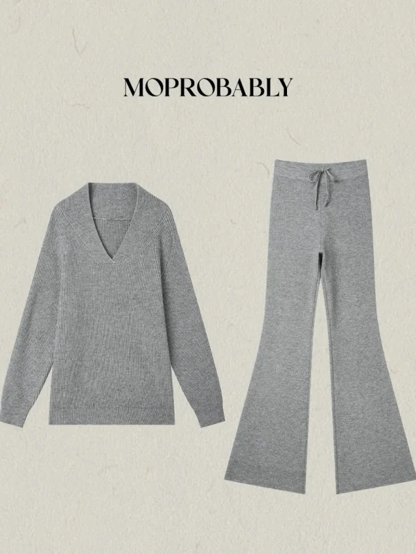 Ladies Korean Style Lazy Fashion Set Loose Casual Loose Top And Slimming Pants Two Piece Set Early Autumn New Arrival
Ladies Korean Style Lazy Fashion Set Loose Casual Loose Top And Slimming Pants Two Piece Set Early Autumn New Arrival