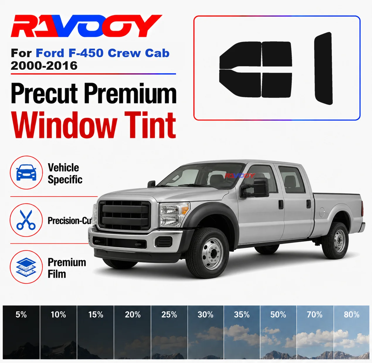 Premium Precut Window Tint Kit Front Rear Windows Rear Windshield For Ford F-450 Crew Cab 2000-2016 Car Solar Nano Ceramic Film
Premium Precut Window Tint Kit Front Rear Windows Rear Windshield For Ford F-450 Crew Cab 2000-2016 Car Solar Nano Ceramic Film