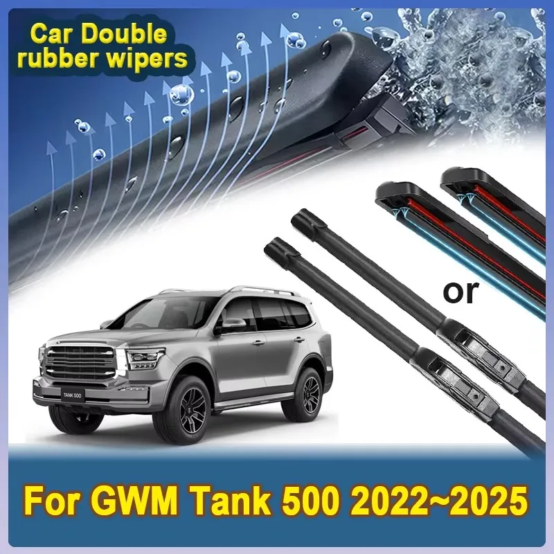 Car Wiper Brushe For GWM Tank 500 Hi4-T P03 2022 2023 2024 2025 Window Double Rubber Wipers Blades Strip Tools Auto Accessories
Car Wiper Brushe For GWM Tank 500 Hi4-T P03 2022 2023 2024 2025 Window Double Rubber Wipers Blades Strip Tools Auto Accessories