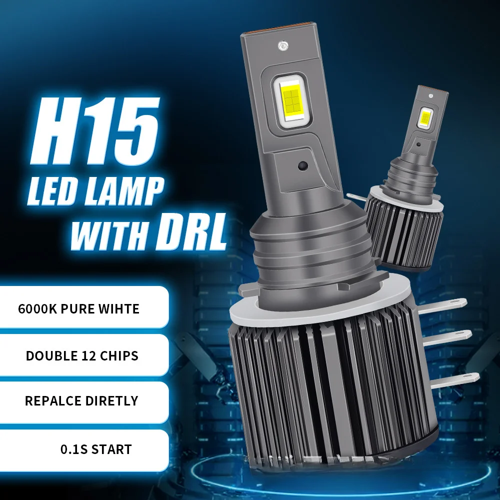 OLLO C6 LED Headlights H15 Two-sided CSP chip Car LED Light 70W 160000LM High Bright Play & Plug Headlight Bulb for Car
OLLO C6 LED Headlights H15 Two-sided CSP chip Car LED Light 70W 160000LM High Bright Play & Plug Headlight Bulb for Car