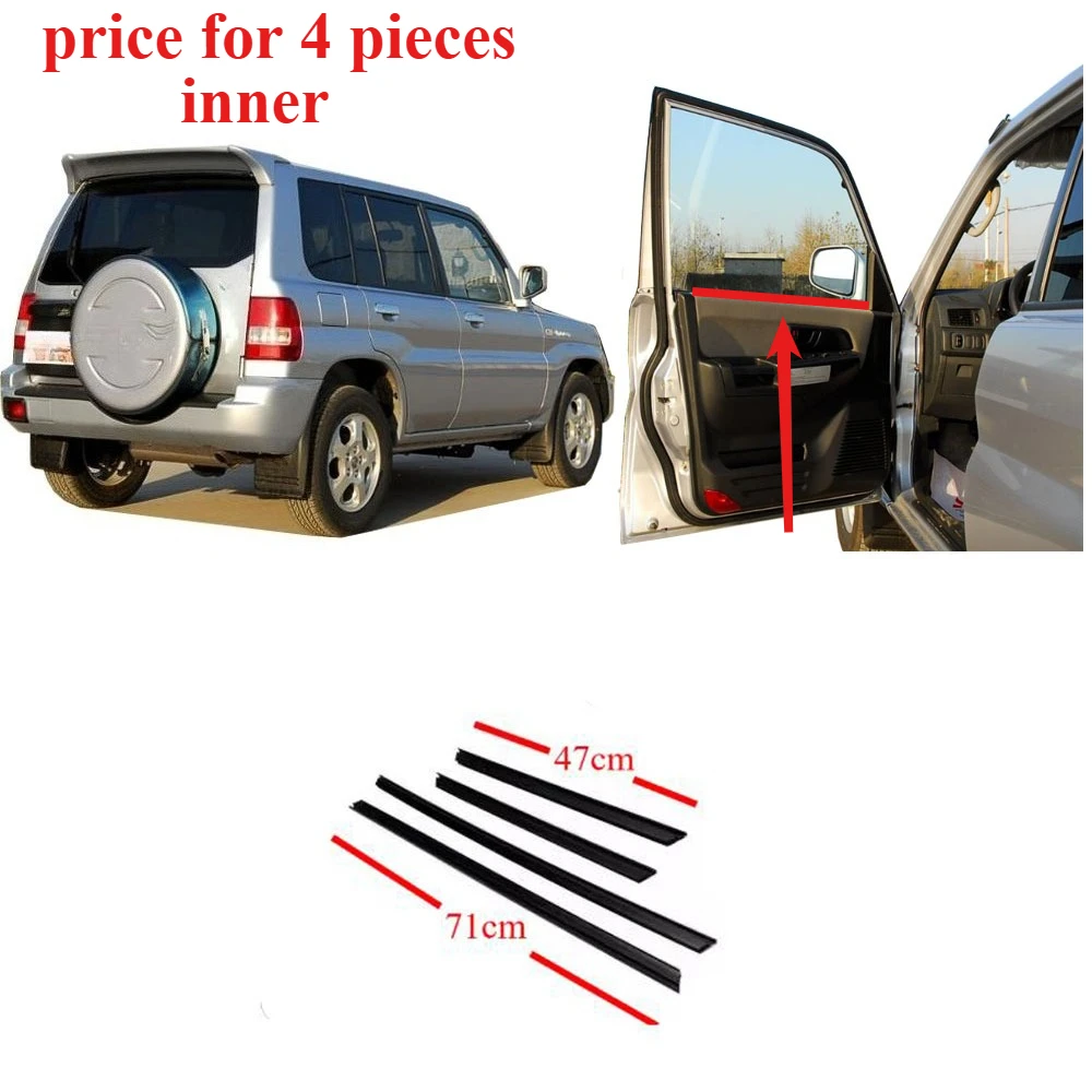 4 Pieces 1 Set Inner Moulding Belt Line Seal for Pajero Mini H70 H60 Protect Door Rubber for Montero Pinin MR335833
4 Pieces 1 Set Inner Moulding Belt Line Seal for Pajero Mini H70 H60 Protect Door Rubber for Montero Pinin MR335833