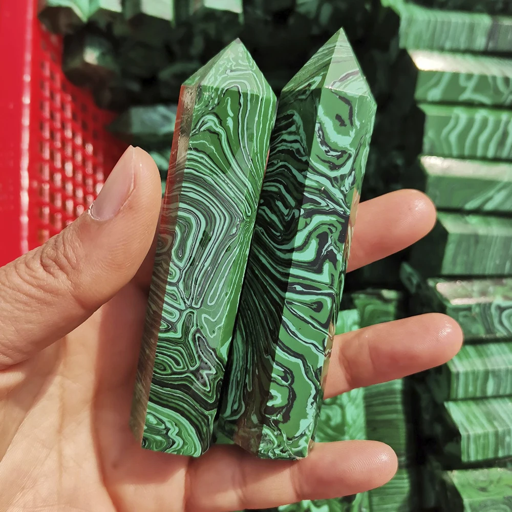 Synthetic Malachite Column Green Gemstone Hexagonal Obelisk 50-80mm Wand Stone Room Living Room Decoration Gift
Synthetic Malachite Column Green Gemstone Hexagonal Obelisk 50-80mm Wand Stone Room Living Room Decoration Gift