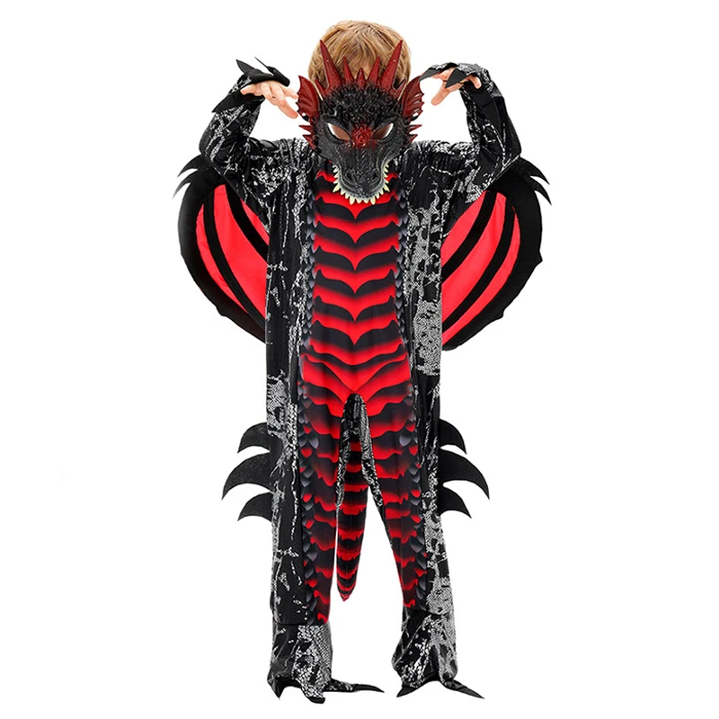The Fire Red Dargon Knight Jumpsuit For Enfant Halloween Costume With Dargones Wings Tail Mask Set Enfants Dragons Dress Up
The Fire Red Dargon Knight Jumpsuit For Enfant Halloween Costume With Dargones Wings Tail Mask Set Enfants Dragons Dress Up