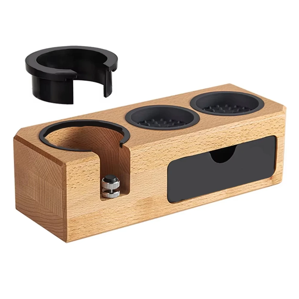 HOT Espresso Tamping Station with Wooden Holder, Fits 51mm-58mm Portafilters, Includes 3 Holes for Tampers and Levelers A
HOT Espresso Tamping Station with Wooden Holder, Fits 51mm-58mm Portafilters, Includes 3 Holes for Tampers and Levelers A