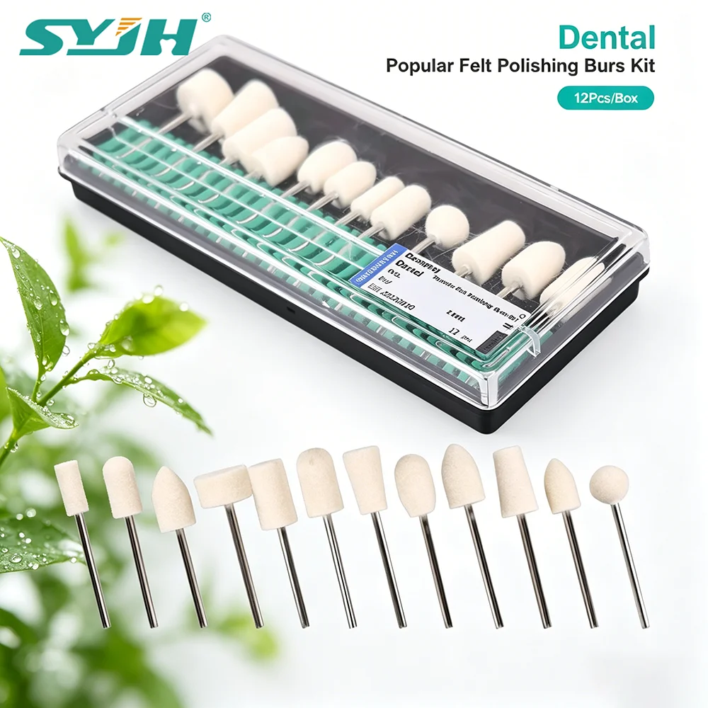 SYJH Dental 12Pcs/Box Polishing Buffing Wheel Wool Felt Grinding Head 2.35mm Shank Mini Drill Abrasive Denyistry Rotary Tool
SYJH Dental 12Pcs/Box Polishing Buffing Wheel Wool Felt Grinding Head 2.35mm Shank Mini Drill Abrasive Denyistry Rotary Tool