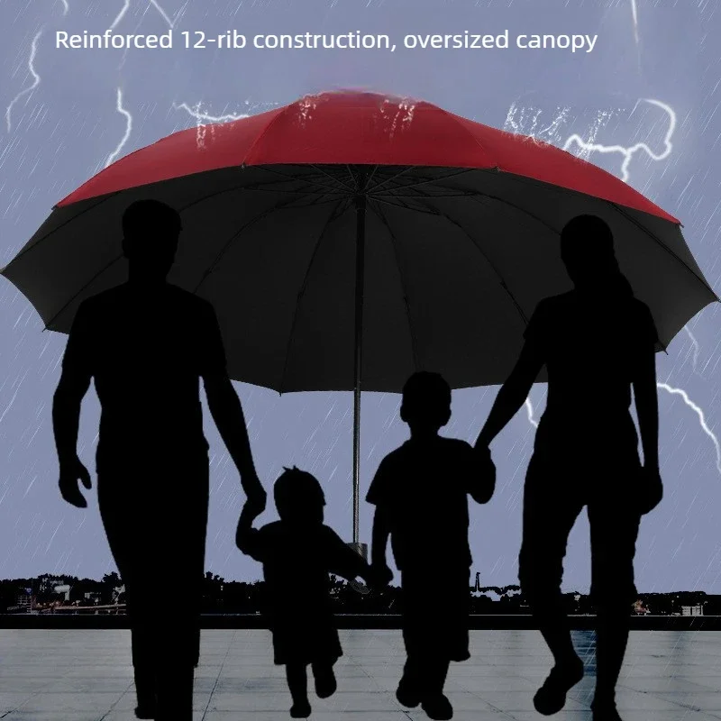 Manual Reverse Fold Umbrella 12 Ribs, Extra Large Black Coated Canopy, Sun & Rain Dual-Use, Non-Slip Handle Windproof Heavy Duty
Manual Reverse Fold Umbrella 12 Ribs, Extra Large Black Coated Canopy, Sun & Rain Dual-Use, Non-Slip Handle Windproof Heavy Duty
