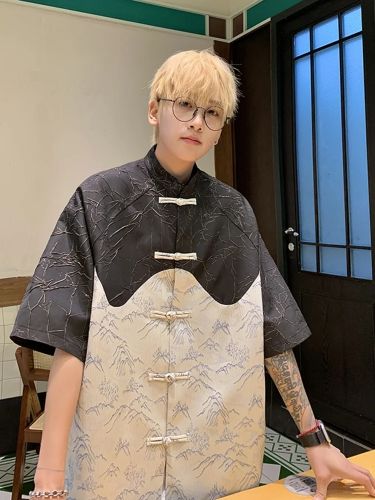 New Chinese Sle Men's ort Sve irt Summer 2025 Patchwork Color Blo Button up f Sve Breathable Thin Cotton
New Chinese Sle Men's ort Sve irt Summer 2025 Patchwork Color Blo Button up f Sve Breathable Thin Cotton