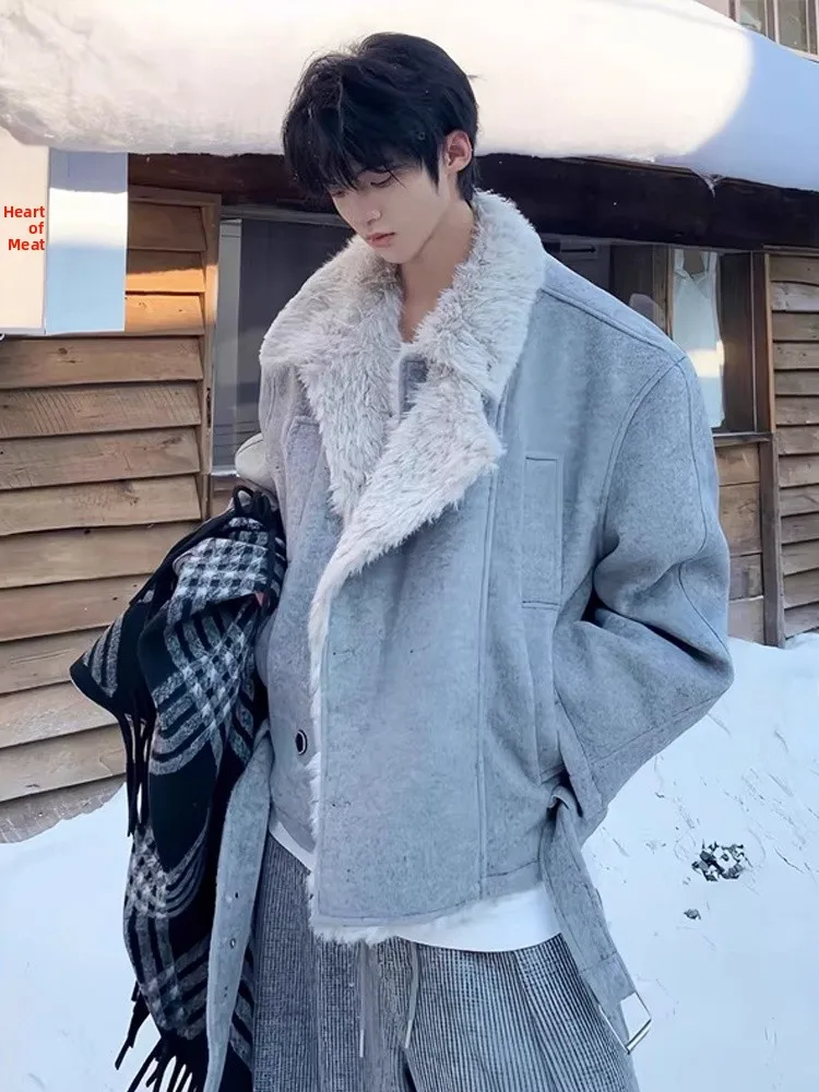 Men's ort Woolen Cotton Jaet Inteated Leather Fur Aosphere Sle Winter Warm Thiened Stand Fit Online Exclusive
Men's ort Woolen Cotton Jaet Inteated Leather Fur Aosphere Sle Winter Warm Thiened Stand Fit Online Exclusive