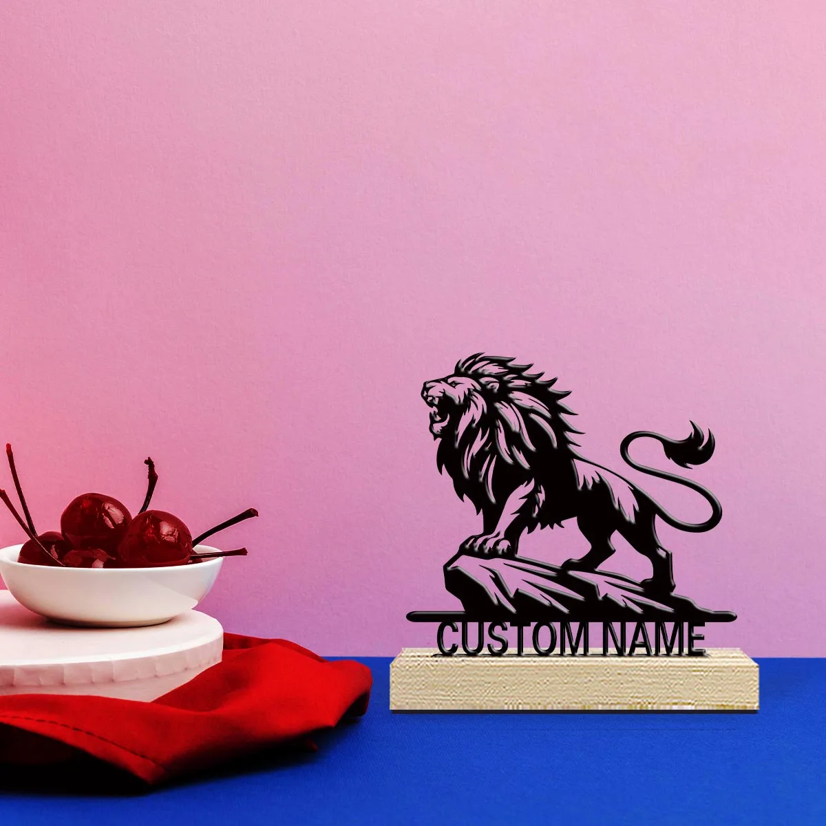 1pc Fun Personalized Custom Lion Metal Statues Modern Wooden Base Decor for Office Living Room Nature-Inspired
1pc Fun Personalized Custom Lion Metal Statues Modern Wooden Base Decor for Office Living Room Nature-Inspired