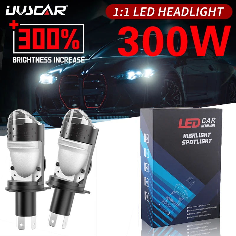 UVSCAR LED H4 Объектив проектора 300 Вт Автомобильные фары Лампы CANbus Без ошибок Турбо-светильники Комплект для переоборудования 30000LM Plug And Play 12 В 24 В
UVSCAR LED H4 Объектив проектора 300 Вт Автомобильные фары Лампы CANbus Без ошибок Турбо-светильники Комплект для переоборудования 30000LM Plug And Play 12 В 24 В