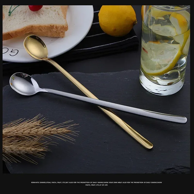 Elegant 23.5cm Length Stainless Steel Ice-Cream Spoon Round Head Spoon Long Handle Ice Scoop Long Handle Mixing Spoon 6pcs/set
Elegant 23.5cm Length Stainless Steel Ice-Cream Spoon Round Head Spoon Long Handle Ice Scoop Long Handle Mixing Spoon 6pcs/set