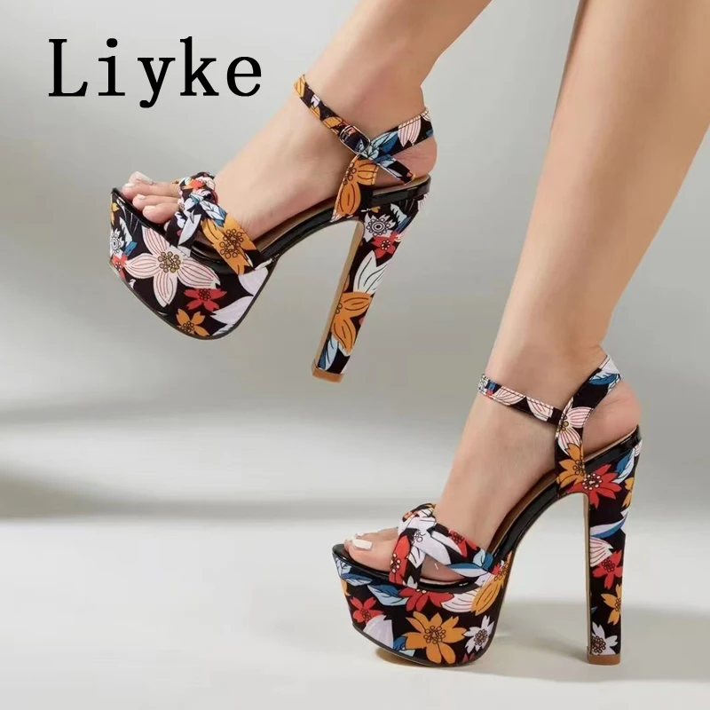 Liyke Fashion Print Square High Heels Platform Sandals For Women Summer Open Toe Buckle Strap Party Stripper Shoes Zapatos Mujer
Liyke Fashion Print Square High Heels Platform Sandals For Women Summer Open Toe Buckle Strap Party Stripper Shoes Zapatos Mujer