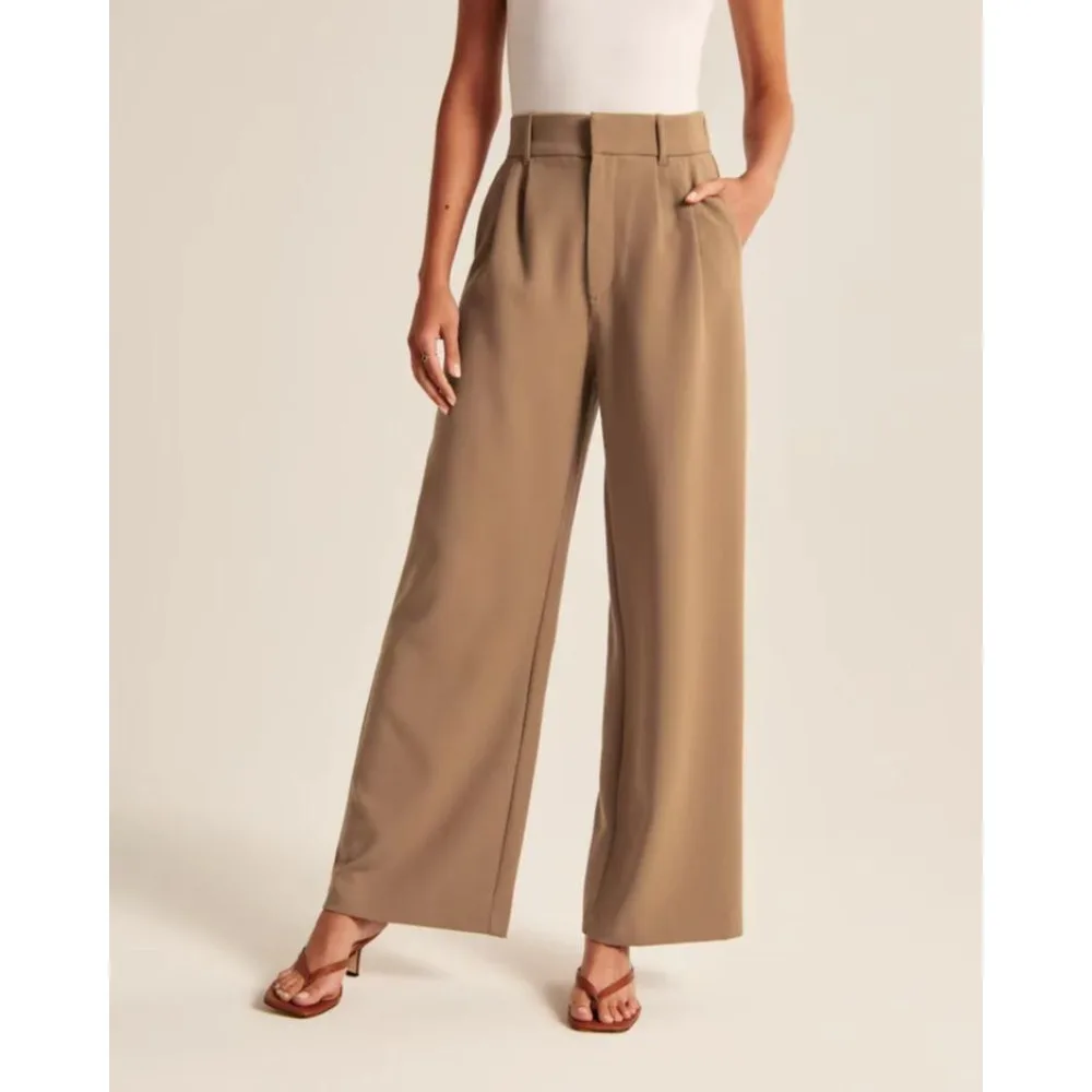 New Loose Women Wide Leg Pants Real Pocket Office Lady Trousers Casual Suit Pants Korean Fashion Tailored Wide Leg Pants 2024
New Loose Women Wide Leg Pants Real Pocket Office Lady Trousers Casual Suit Pants Korean Fashion Tailored Wide Leg Pants 2024