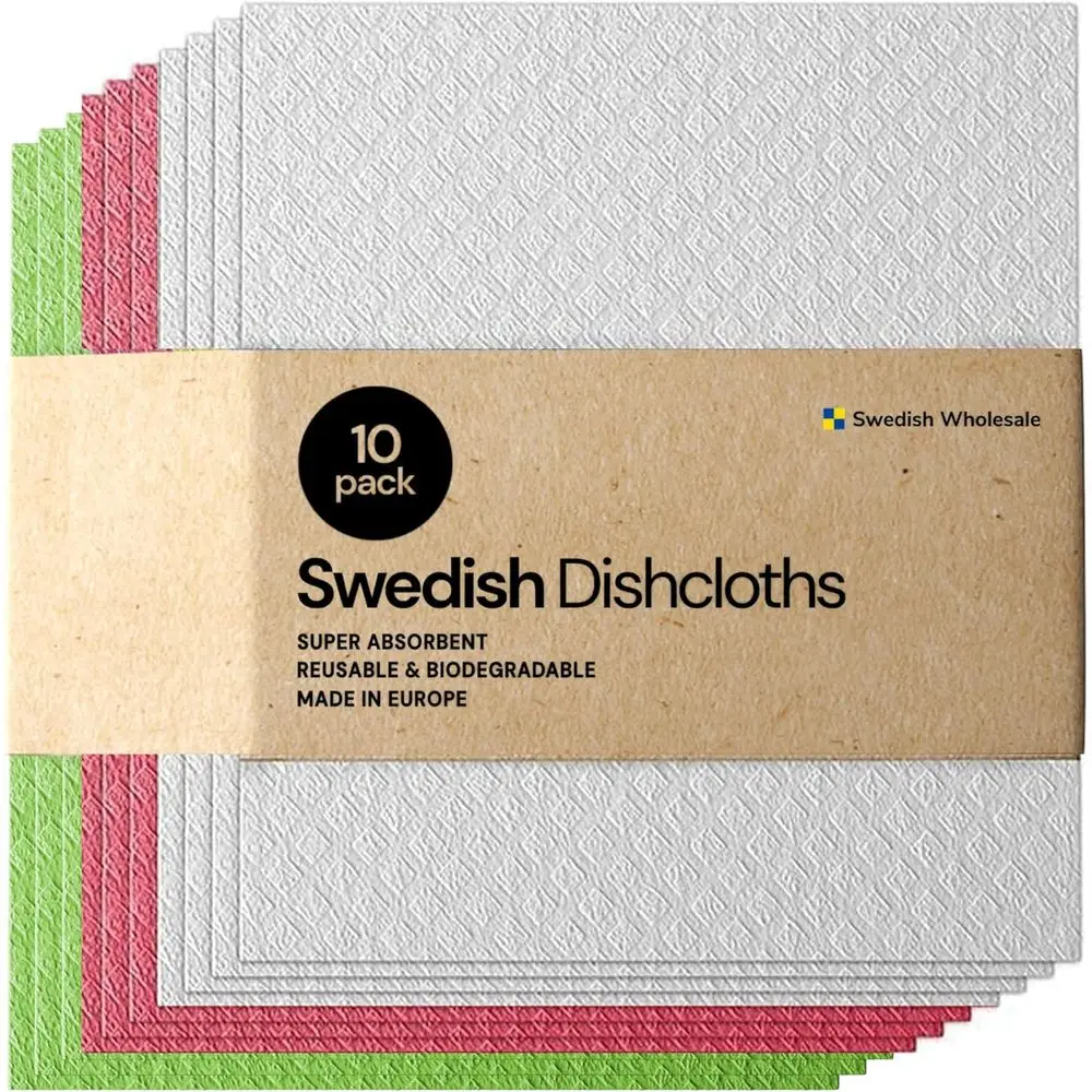 10-Pack Reusable 8x7 Sponge Cloths for Dish and Kitchen Cleaning, High Absorbent, Odor Resistant, Assorted Colors
10-Pack Reusable 8x7 Sponge Cloths for Dish and Kitchen Cleaning, High Absorbent, Odor Resistant, Assorted Colors