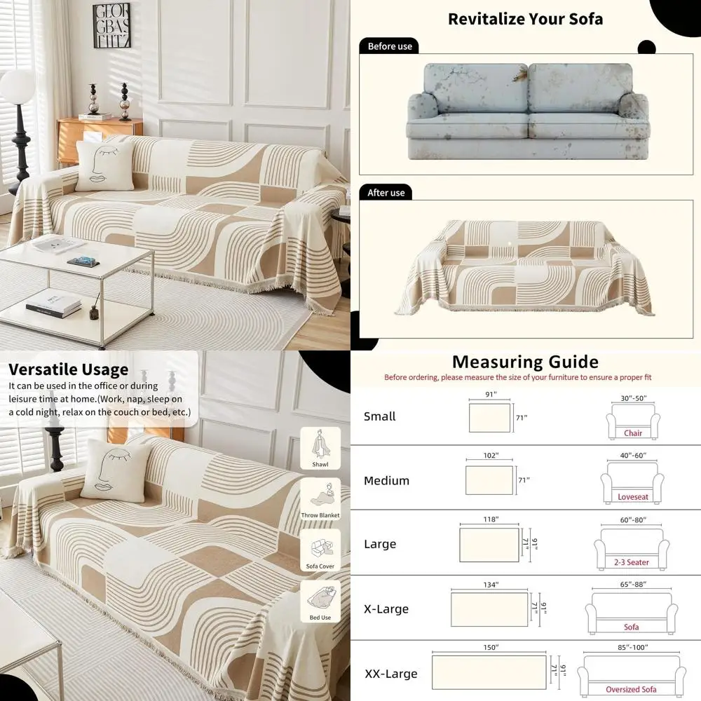 Моющийся чехол для дивана из синели в стиле бохо для дивана с 3 подушками, приятный для домашних животных, подходит для секционных и 4-местных диванов (71 x 150, хаки)
Моющийся чехол для дивана из синели в стиле бохо для дивана с 3 подушками, приятный для домашних животных, подходит для секционных и 4-местных диванов (71 x 150, хаки)