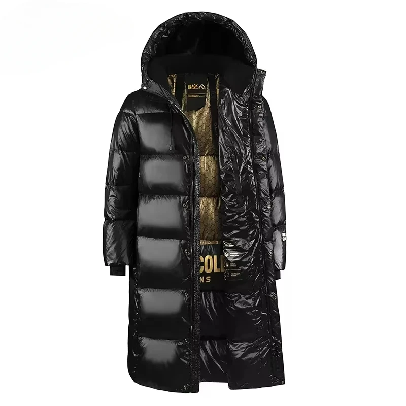 High Quality Black Gold Down Jacket Men's Long Brand Glossy Waterproof White Duck Down Warm Parka Women Lightweight Hooded Coat
High Quality Black Gold Down Jacket Men's Long Brand Glossy Waterproof White Duck Down Warm Parka Women Lightweight Hooded Coat