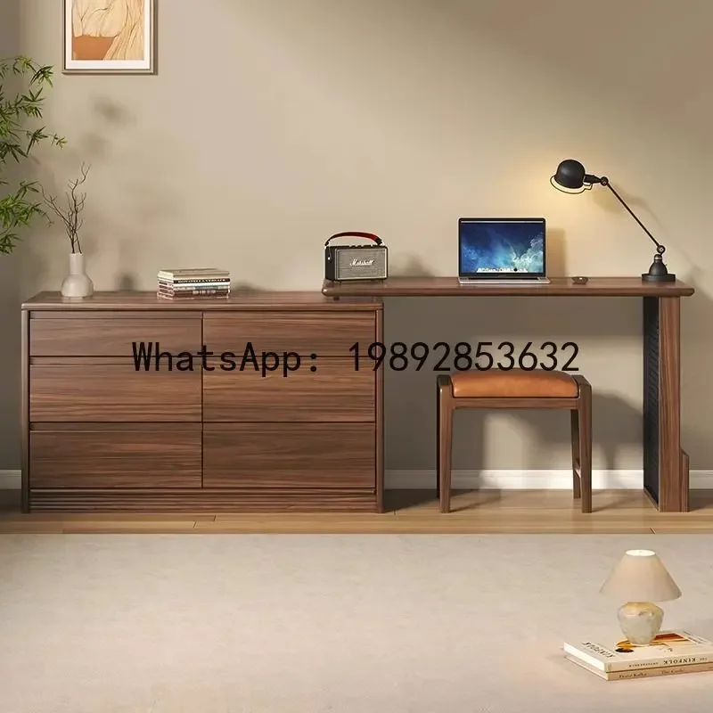 a-16 new chinese style black walnut dressing table solid wood minimalist bedroom small apartment vanity table chest of drawers
a-16 new chinese style black walnut dressing table solid wood minimalist bedroom small apartment vanity table chest of drawers