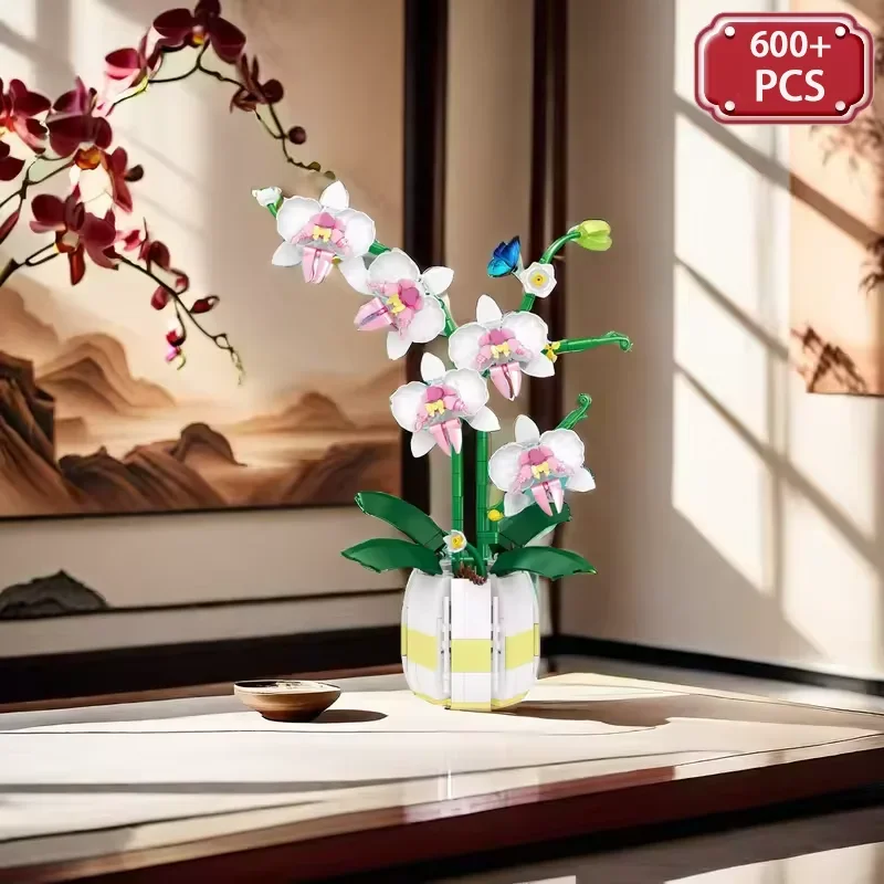 616PCS Orchid Building Blocks Flowers Bouquet Flower Blocks Bonsai Plant Model Bricks Romantic Home Decoration Toy For Kids Gift
616PCS Orchid Building Blocks Flowers Bouquet Flower Blocks Bonsai Plant Model Bricks Romantic Home Decoration Toy For Kids Gift