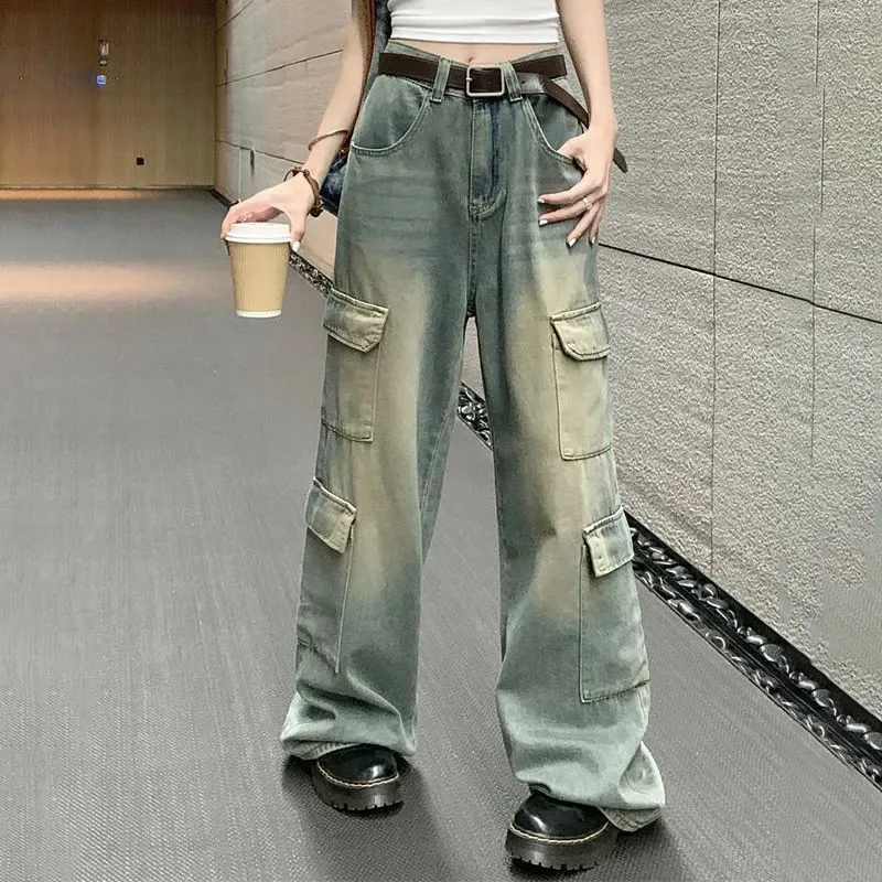 American Vintage Tooling Jeans Women's New Summer Design Sense Multi-Pocket Straight Wide Leg Trendy Denim Trousers Trendy
American Vintage Tooling Jeans Women's New Summer Design Sense Multi-Pocket Straight Wide Leg Trendy Denim Trousers Trendy