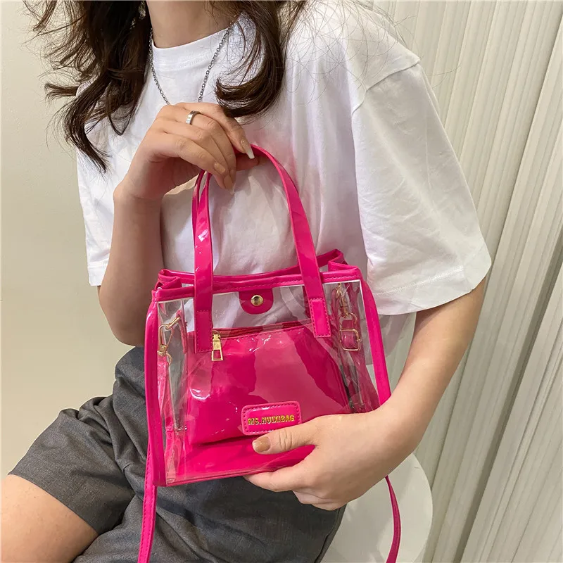 Trendy Jelly Bag Large-Capacity Fashionable Transparent Tote Beach Vacation-Style Mother-and-Child Bag
Trendy Jelly Bag Large-Capacity Fashionable Transparent Tote Beach Vacation-Style Mother-and-Child Bag
