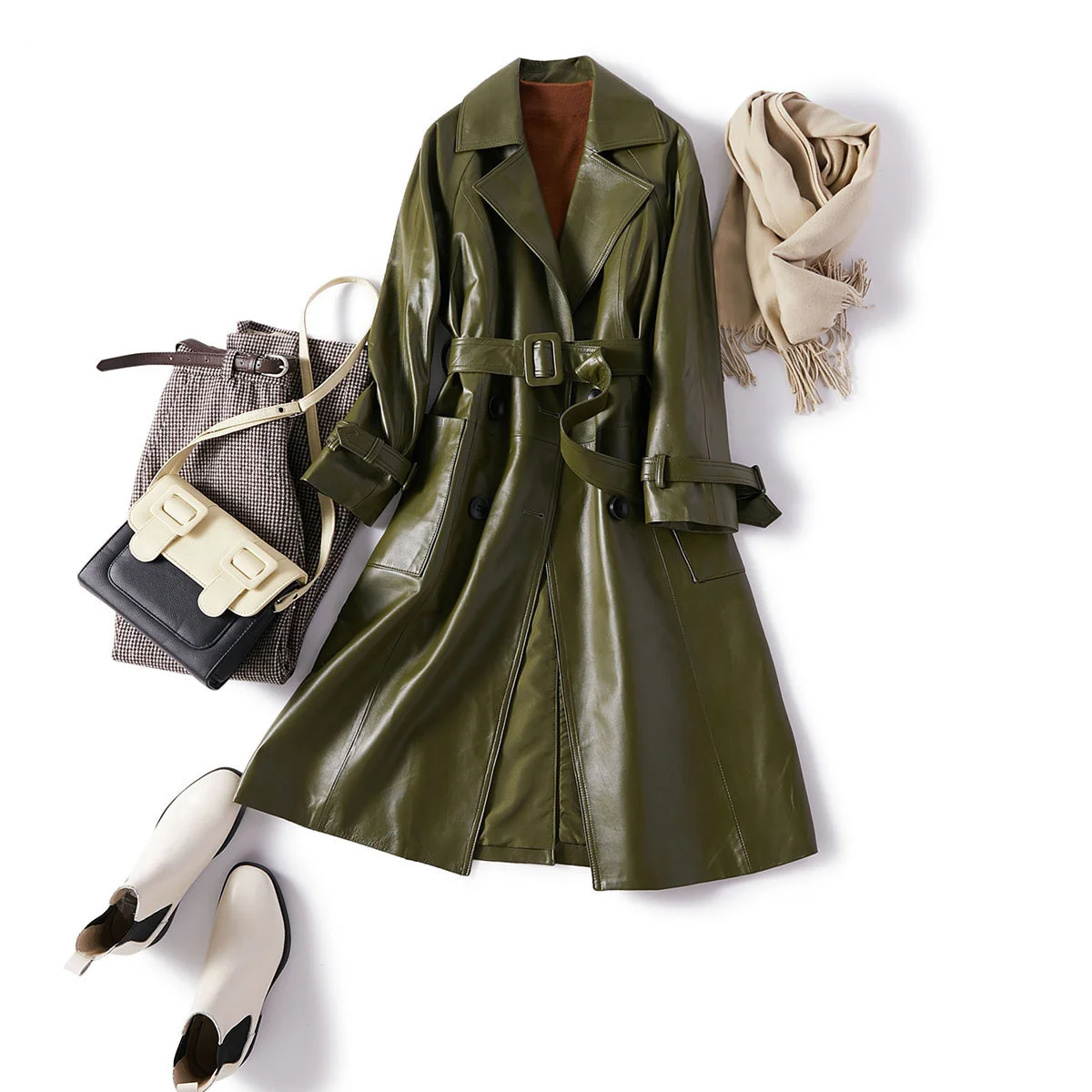 2023 New High Quality Genuine Leather Jacket Women Spring Autumn Long Slim Coat Female Simple Women's Sheepskin Coat R
2023 New High Quality Genuine Leather Jacket Women Spring Autumn Long Slim Coat Female Simple Women's Sheepskin Coat R