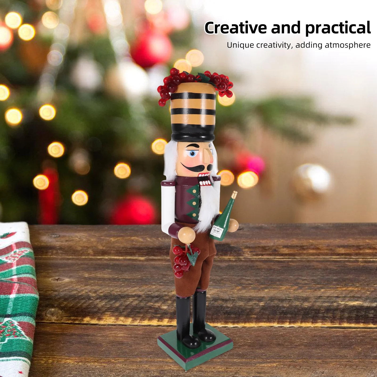 Wooden Nutcracker Craft Christmas Ornament Small Xmas Nutcracker Decor Desktop Holiday Tabletop Gift For Home Festival Party 
Wooden Nutcracker Craft Christmas Ornament Small Xmas Nutcracker Decor Desktop Holiday Tabletop Gift For Home Festival Party