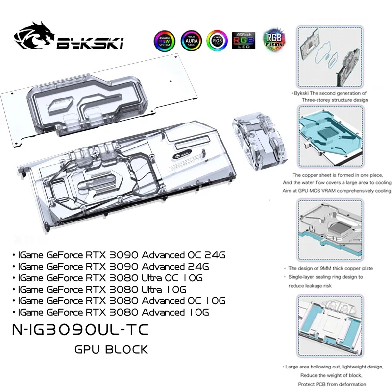 Bykski GPU Water Block Sandwich Double Blocks For Colorful RTX3080 3090 Ultra / Advanced OC Video Card,With Backplate VGA Cooler
Bykski GPU Water Block Sandwich Double Blocks For Colorful RTX3080 3090 Ultra / Advanced OC Video Card,With Backplate VGA Cooler
