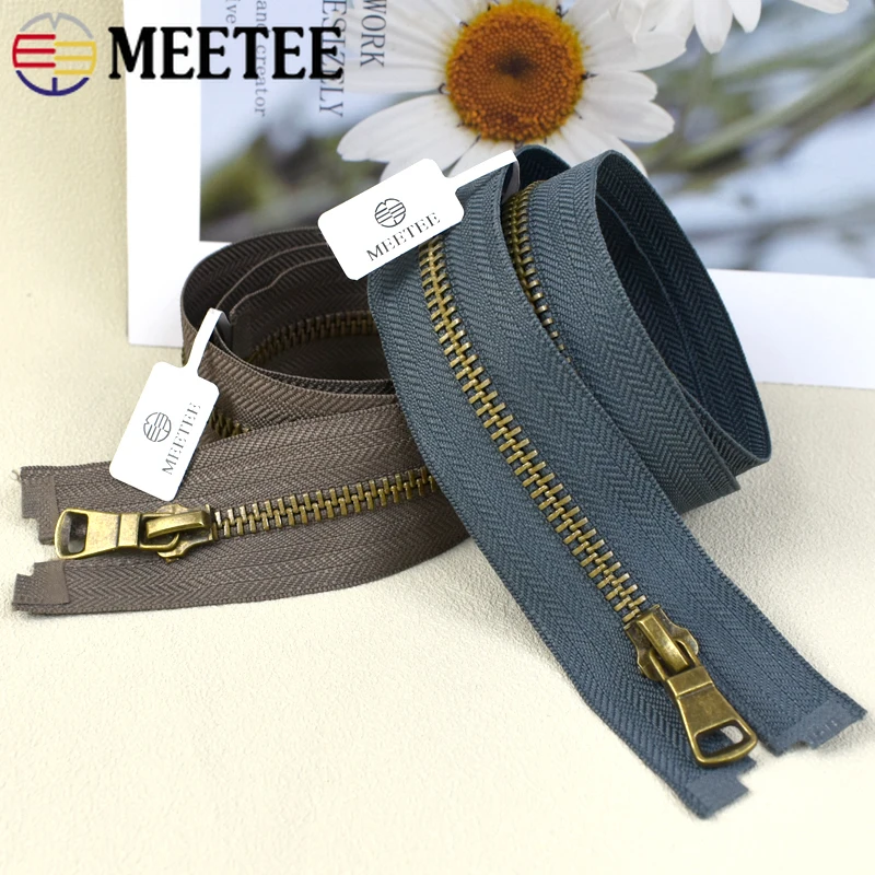 2Pcs 5# Meetee 40/50/60/70/80cm Metal Zippers Open-End Zips for Backpack Jacket Repair Zipper Garment Sewing Closure Zip Replace
2Pcs 5# Meetee 40/50/60/70/80cm Metal Zippers Open-End Zips for Backpack Jacket Repair Zipper Garment Sewing Closure Zip Replace