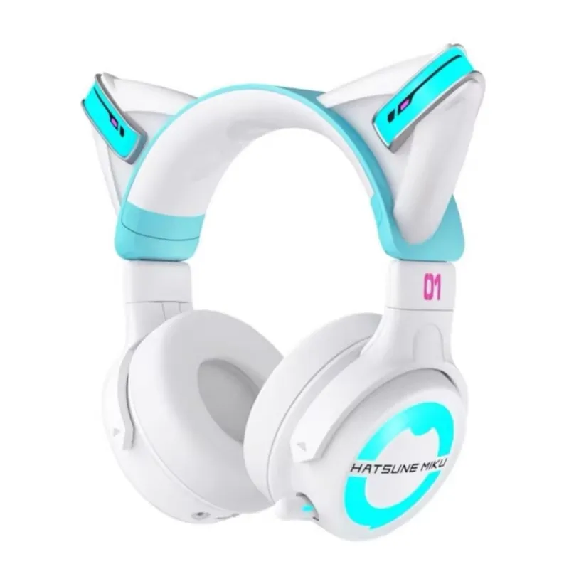 Hatsune Miku Headworn Wired Bluetooth Cat Ear Earphones Anime Peripheral Cosplay Props Game Earphones Girl Kawaii Gift
Hatsune Miku Headworn Wired Bluetooth Cat Ear Earphones Anime Peripheral Cosplay Props Game Earphones Girl Kawaii Gift