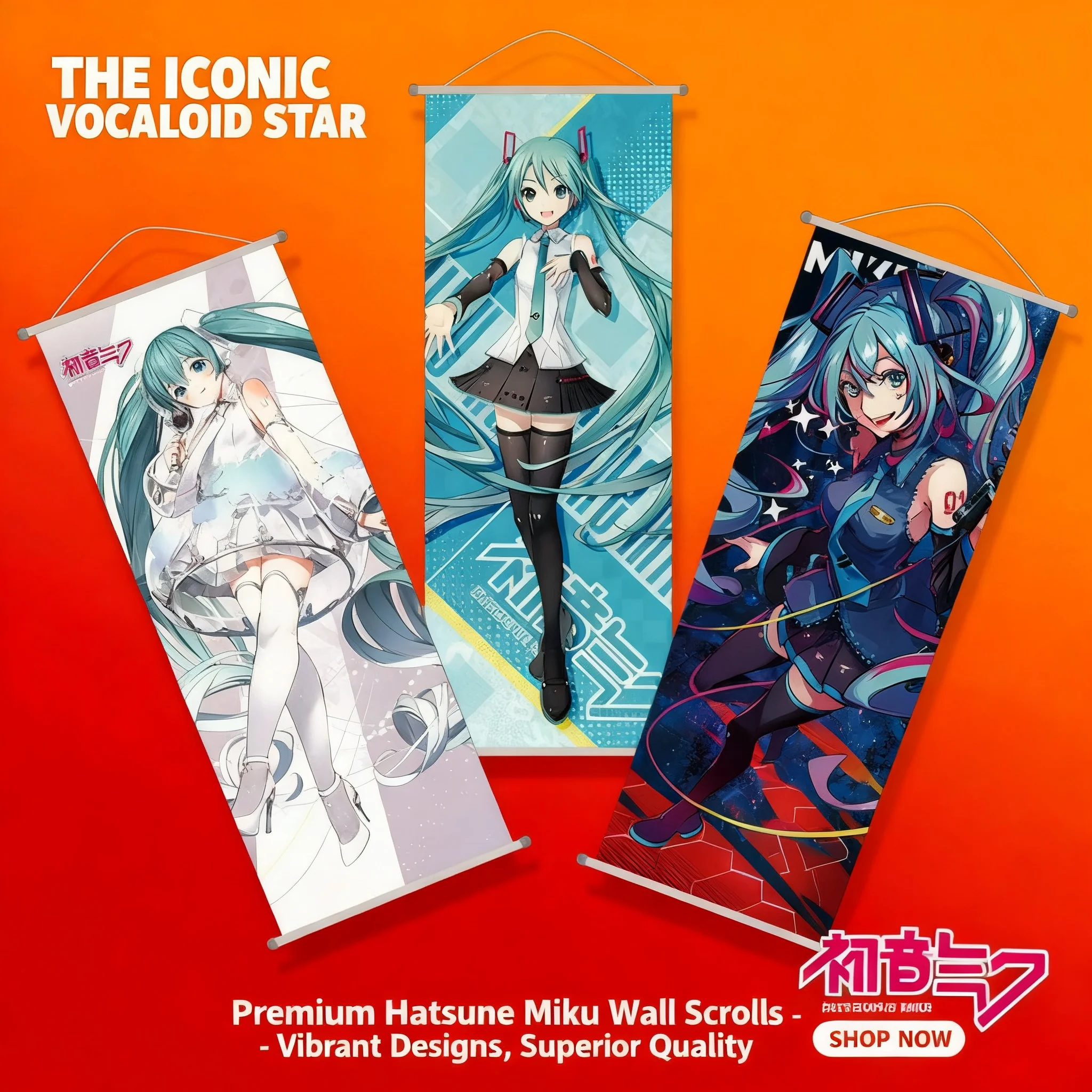 New Miku Hatsune Anime Wall Scroll Canvas Painting 25x70cm Peach Suede Fabric Hanging Picture for Room Decor Anime Merchandise
New Miku Hatsune Anime Wall Scroll Canvas Painting 25x70cm Peach Suede Fabric Hanging Picture for Room Decor Anime Merchandise
