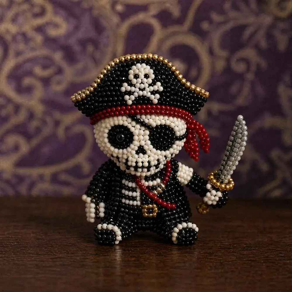 Detailed Bead Art Kit 3d Beaded Skeleton Diy Kit Colorful Tiny Bead Craft Set with Wire Needle Cute Skeleton Art for Beginners
Detailed Bead Art Kit 3d Beaded Skeleton Diy Kit Colorful Tiny Bead Craft Set with Wire Needle Cute Skeleton Art for Beginners