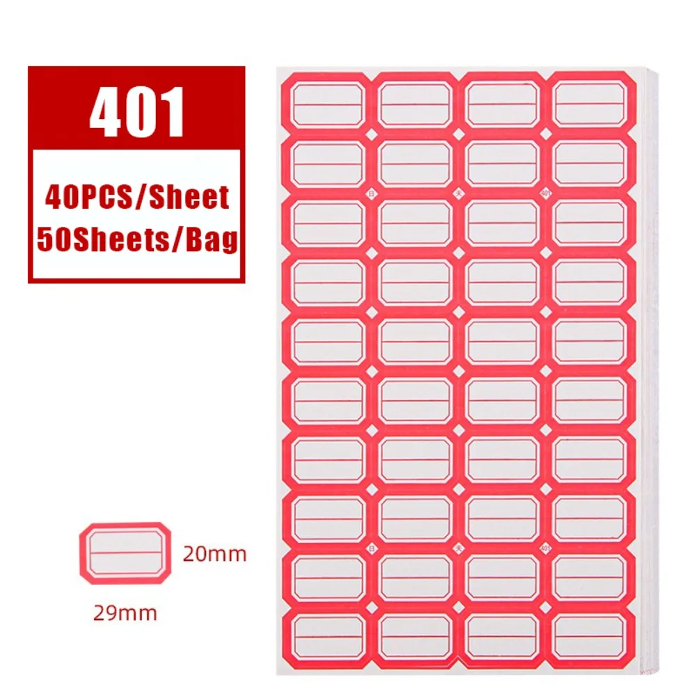 50Sheets Handwritten Self-adhesive Label Paper Colored Multiple Sizes Label Stickers Self-adhesive Price Mark Sticky Paper
50Sheets Handwritten Self-adhesive Label Paper Colored Multiple Sizes Label Stickers Self-adhesive Price Mark Sticky Paper