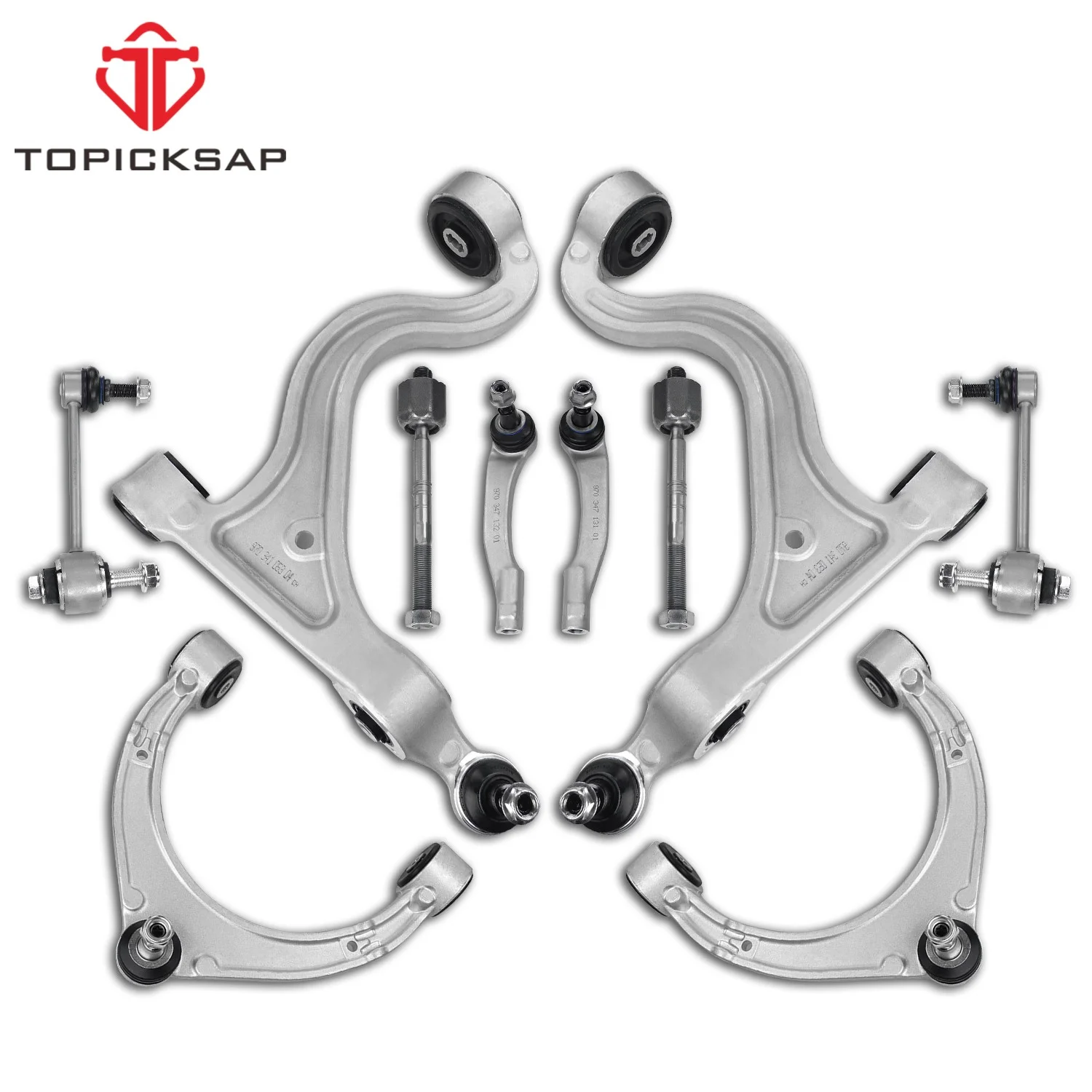 TOPICKSAP 10pcs Front Upper Lower Control Arm Stabilizer Link Tie Rod Ball Joint Kit for Porsche Panamera 970 2009-2014
TOPICKSAP 10pcs Front Upper Lower Control Arm Stabilizer Link Tie Rod Ball Joint Kit for Porsche Panamera 970 2009-2014