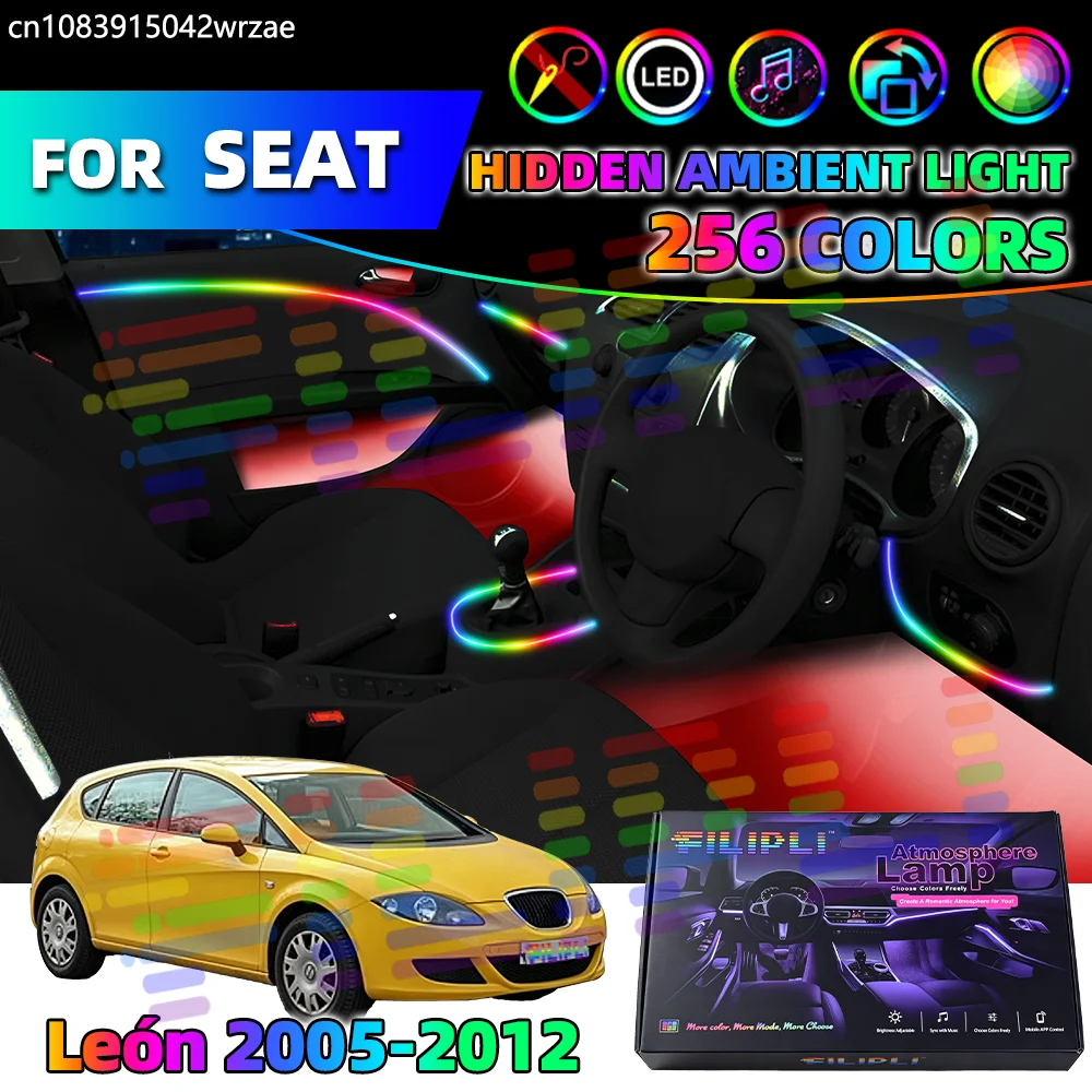 10 in 1 For Seat Leon 2005-2012 Years Car Interior Ambient Lights Strips Breathing Lighting Kit App Control Auto Decorative lamp
10 in 1 For Seat Leon 2005-2012 Years Car Interior Ambient Lights Strips Breathing Lighting Kit App Control Auto Decorative lamp
