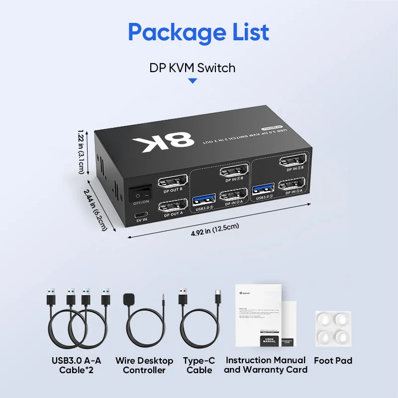 8K при 60 Гц двойной монитор KVM-переключатель HDMI двойной монитор подходит KVM-переключатель для 2 компьютеров 2 монитора
8K при 60 Гц двойной монитор KVM-переключатель HDMI двойной монитор подходит KVM-переключатель для 2 компьютеров 2 монитора